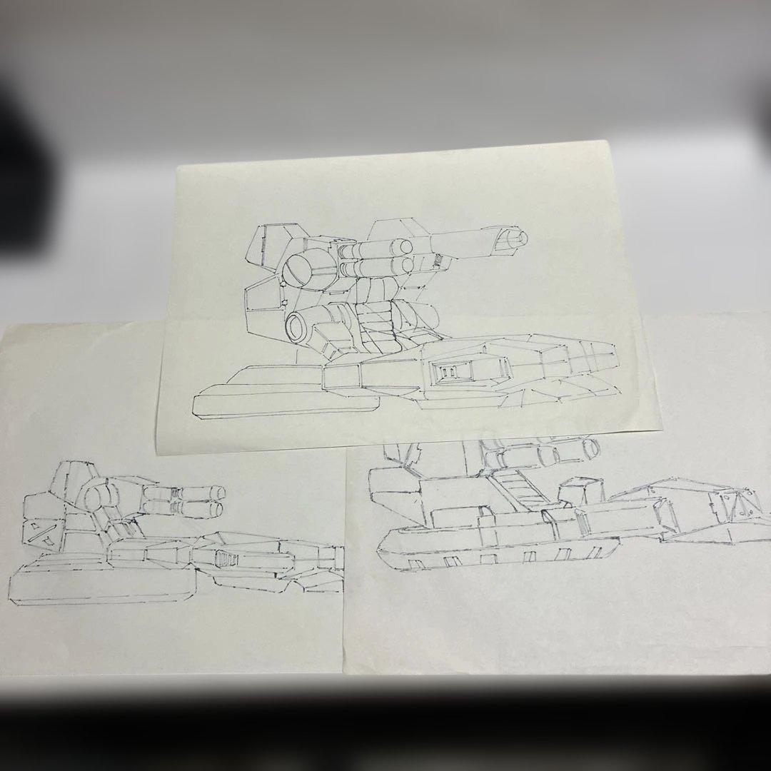 【設定資料・一部手描き】特装機兵ドルバック　A4、B4、B5サイズの用紙