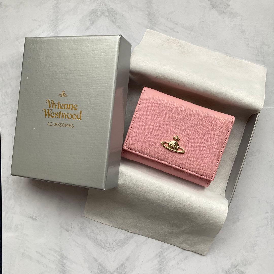 新品 未使用】ヴィヴィアン ウエストウッド 三つ折り 財布 ピンク