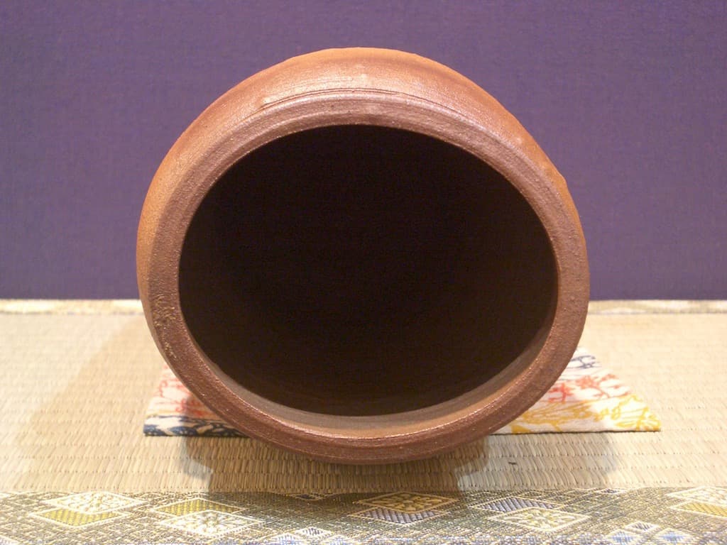 南蛮焼 清水楽山作 花生 無傷 共箱 古物。