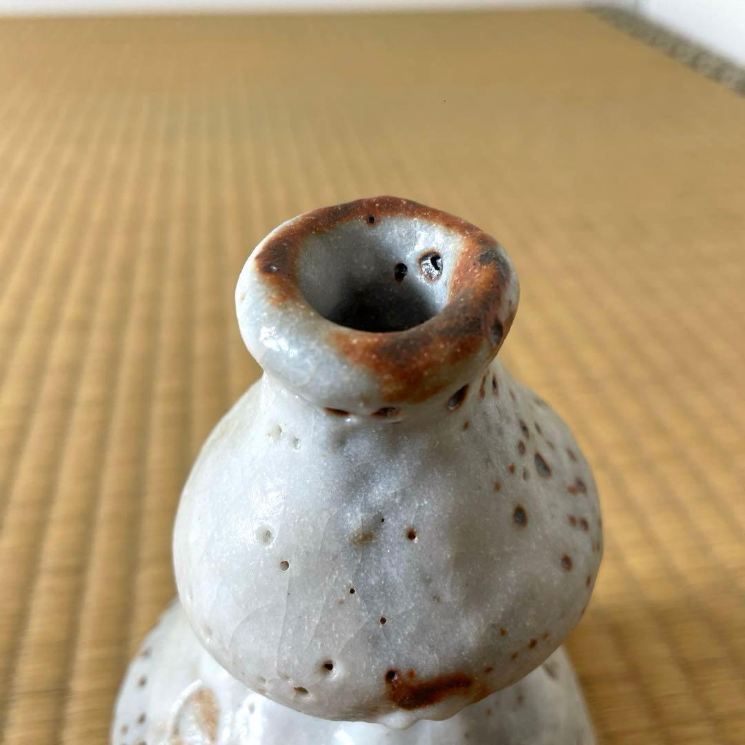 XG475 陶芸家・鈴木五郎・志野徳利・花生・共箱・瀬戸焼・志野焼・茶道具