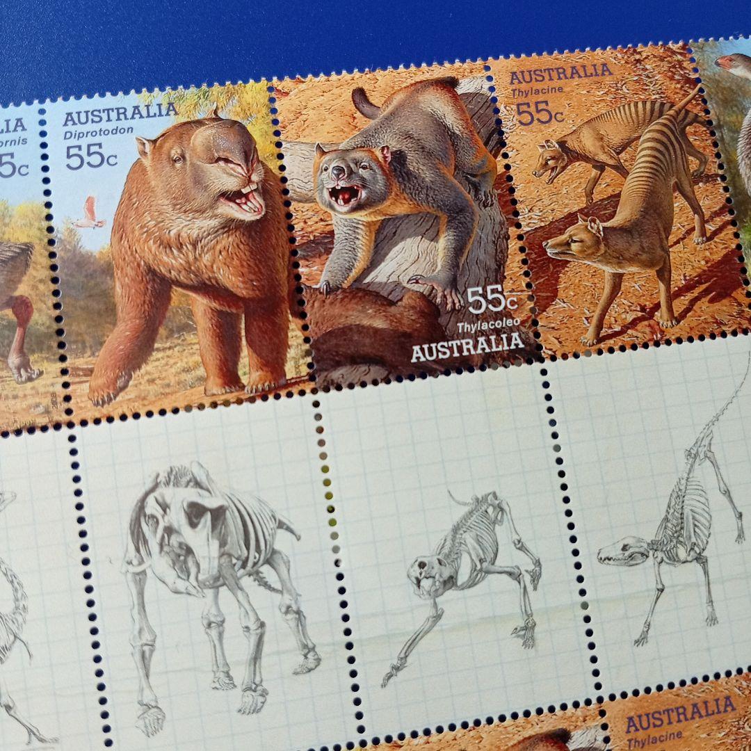 9430 外国切手 オーストラリア 2008年 絶滅した巨大生物 メガファウナ
