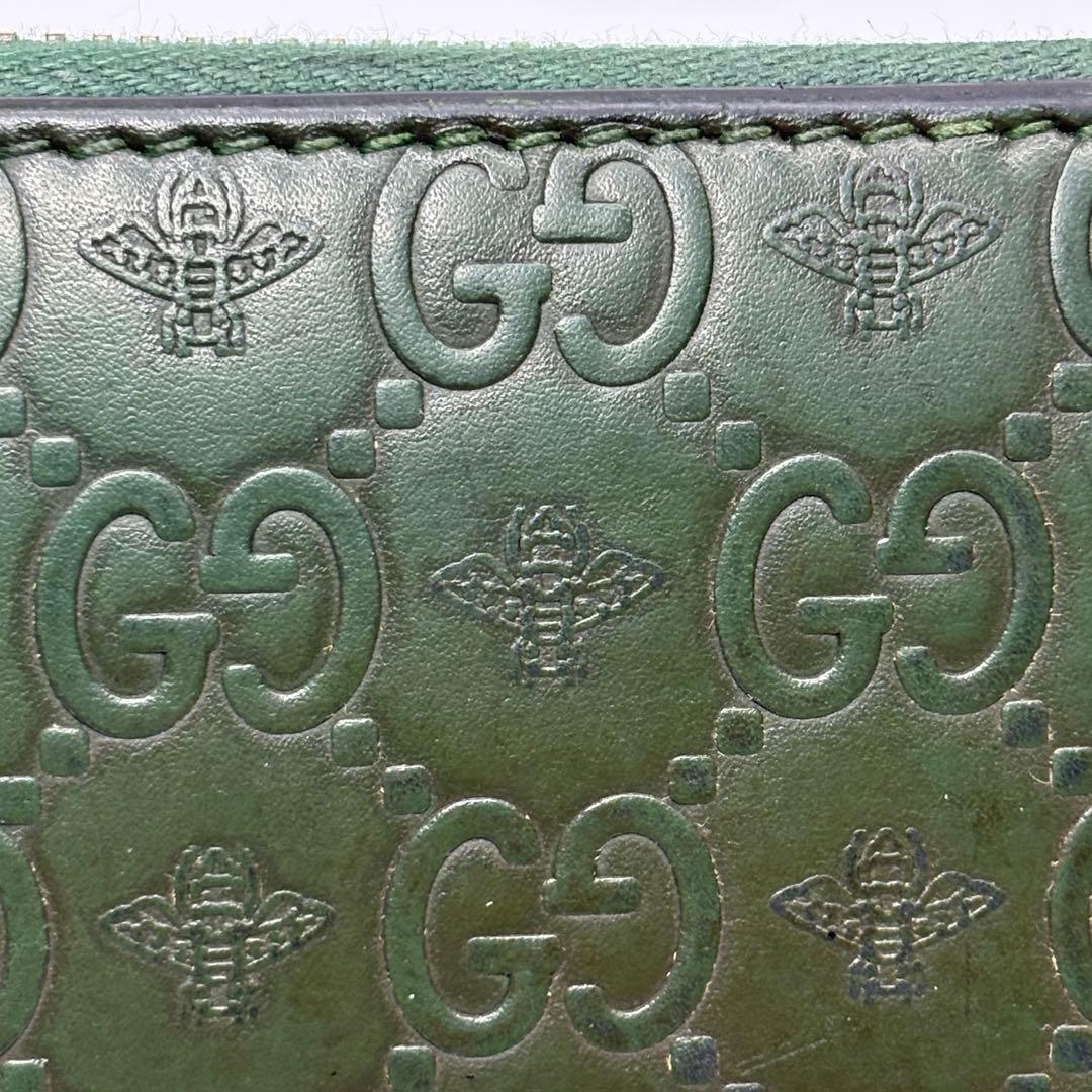 GUCCI グッチ　長財布　ラウンドファスナー　GG アニマリエ　ビー