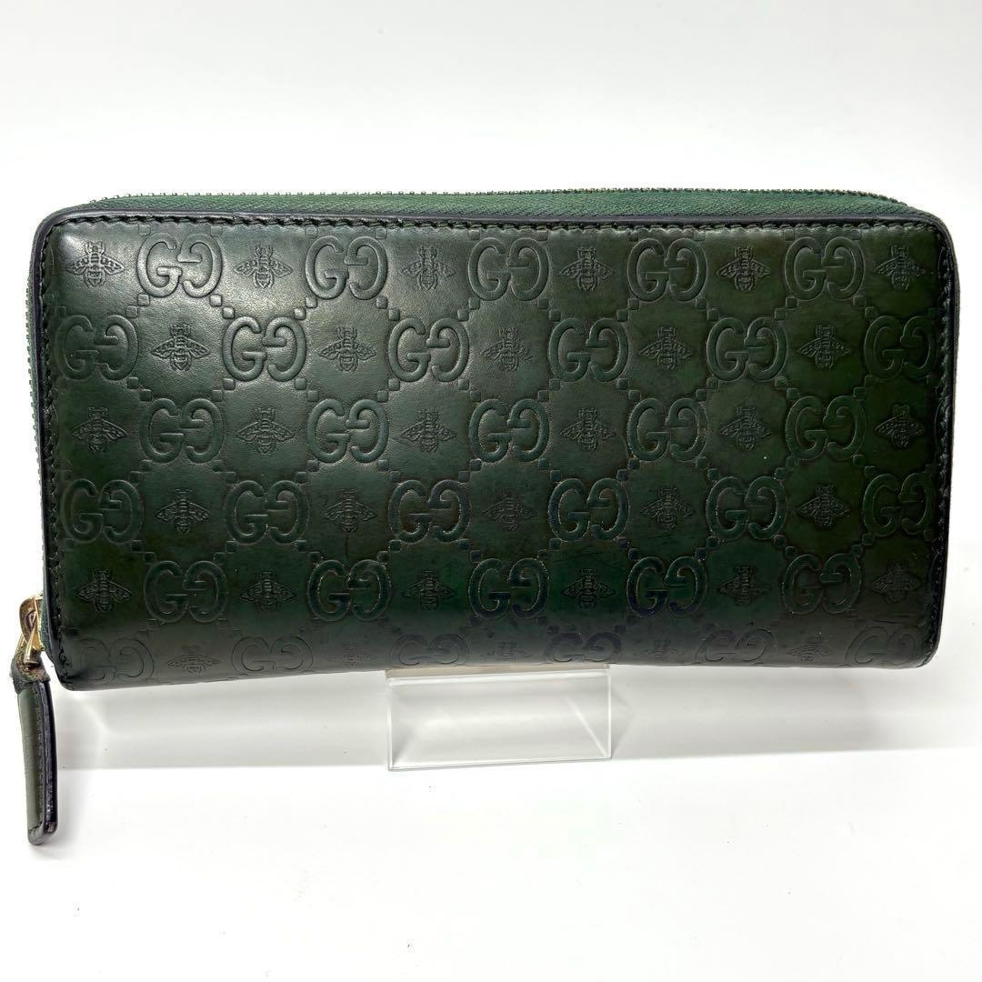 GUCCI グッチ　長財布　ラウンドファスナー　GG アニマリエ　ビー