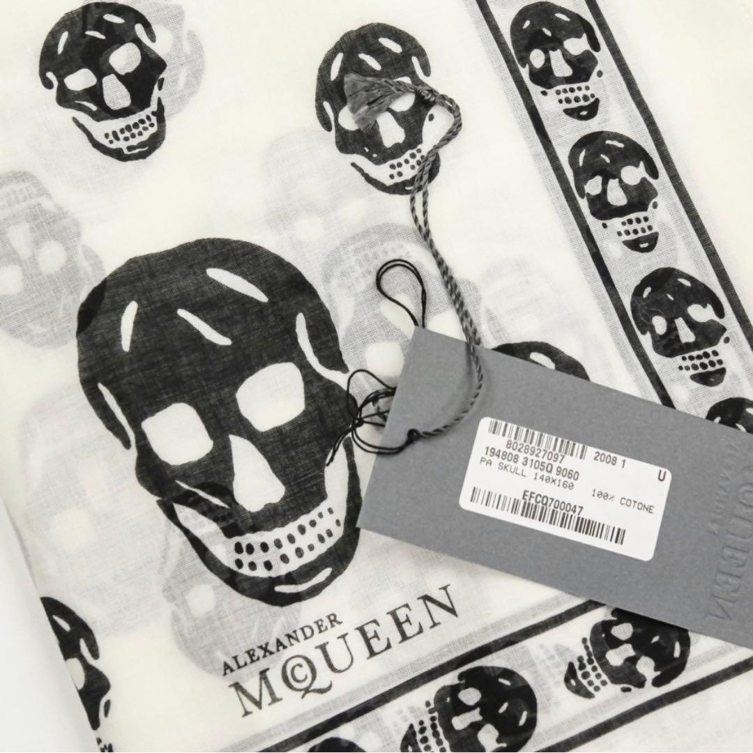 Alexander McQueen スカル ストール スカーフ ホワイト