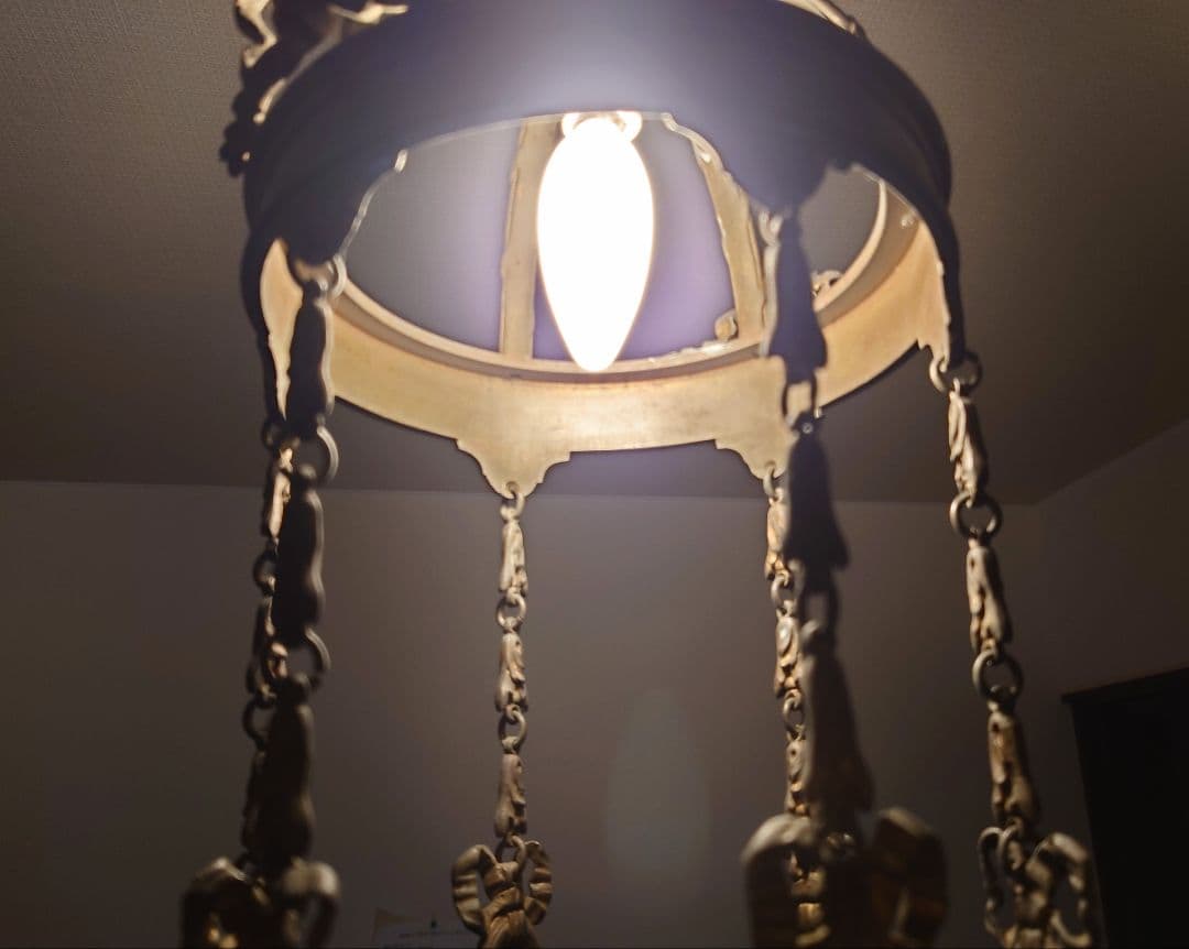 SAYO様用アンティーク 真鍮製 ？ シャンデリア ライト 照明 ランプ