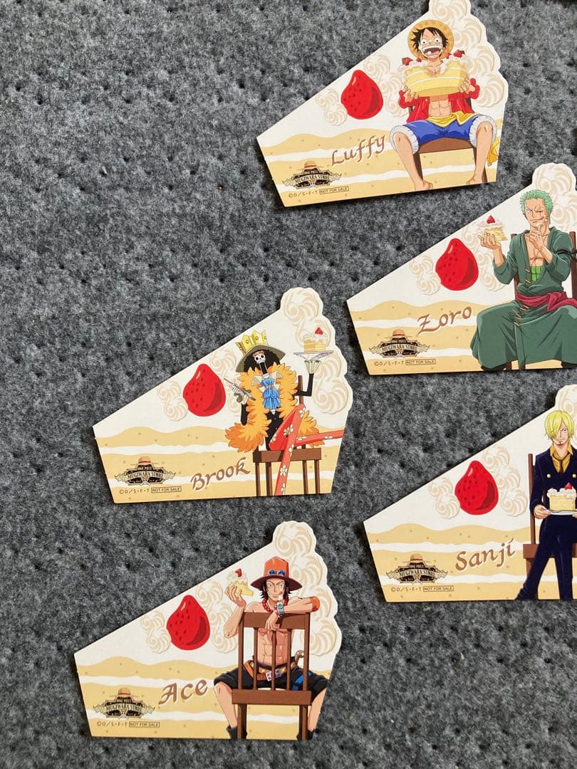 ワンピース 麦わらストア フェア特典　ホールケーキしおり フルコンプ