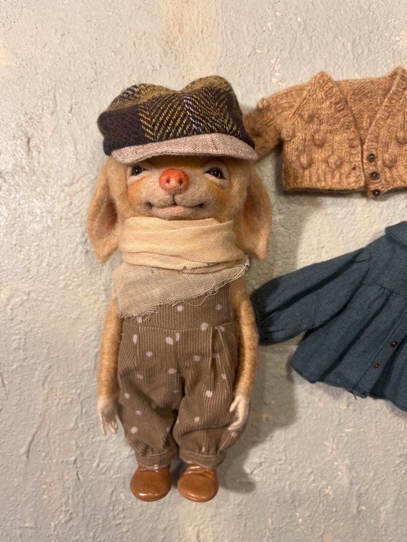 フェイさん 羊毛フェルトドール アウトフィット付き