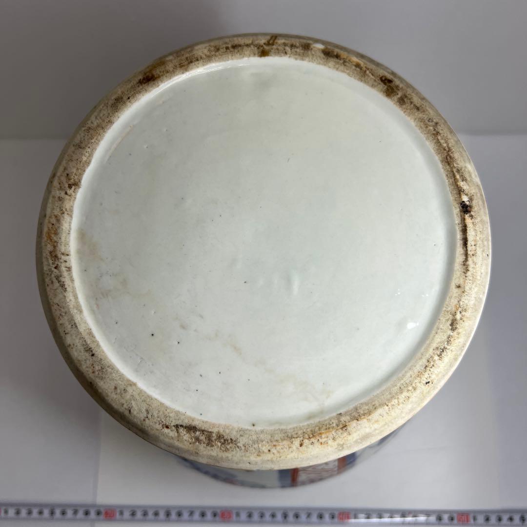 中国古玩 赤絵耳付壷 高さ約32㎝ 東Y7-1104①トヒオ