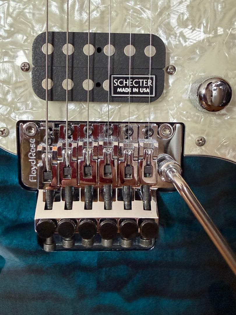 ギター SCHECTER EX-V CTM/FRT BKAQ