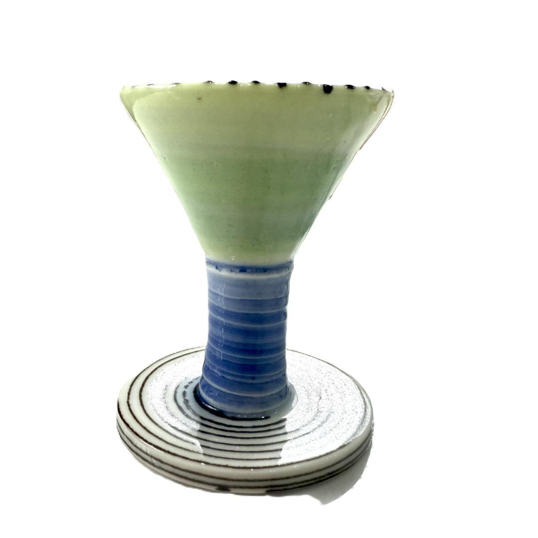 デンマークの作家物　陶器製カクテルグラス、小ゴブレット 5個セット