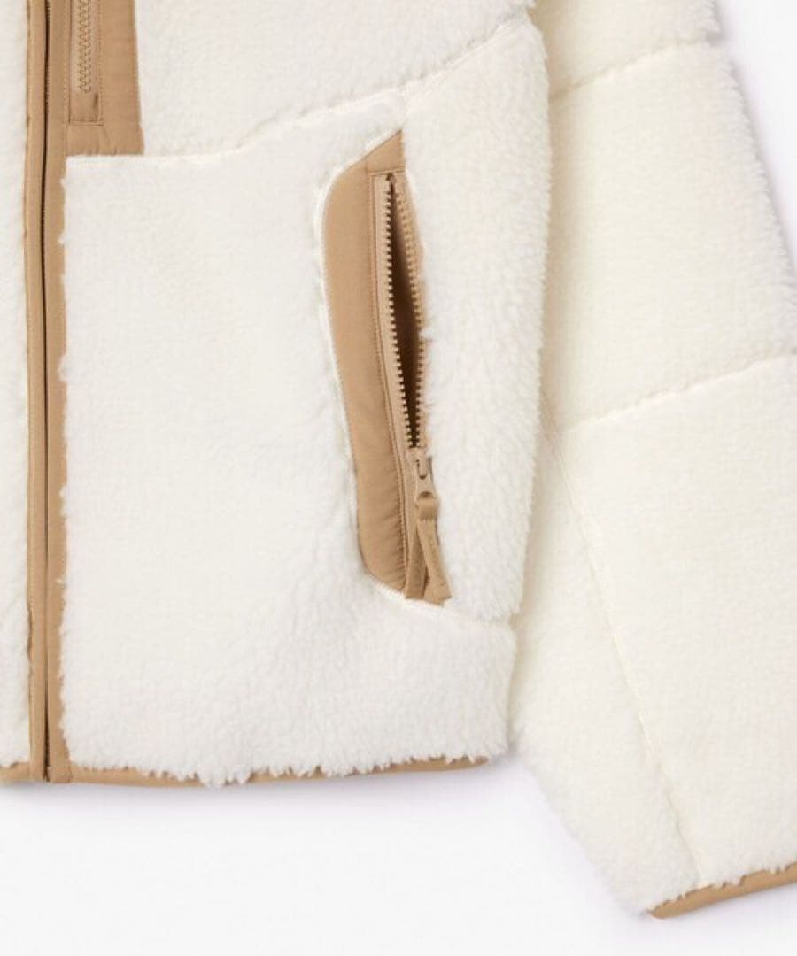 Lacoste ラコステ ベーシックシェルパフリースジャケット　ボアブルゾン