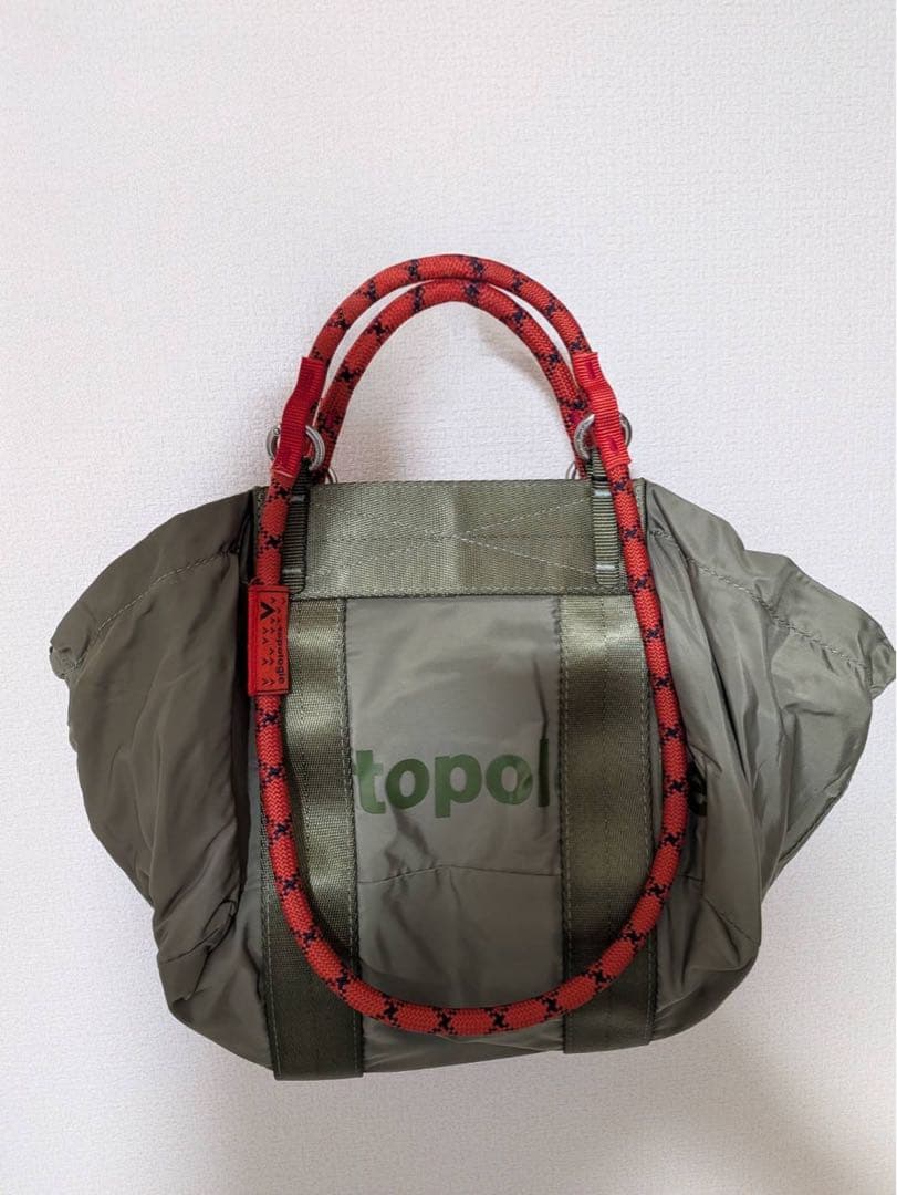 topologie Duffle Small オリーブグリーン　ストラップ付き