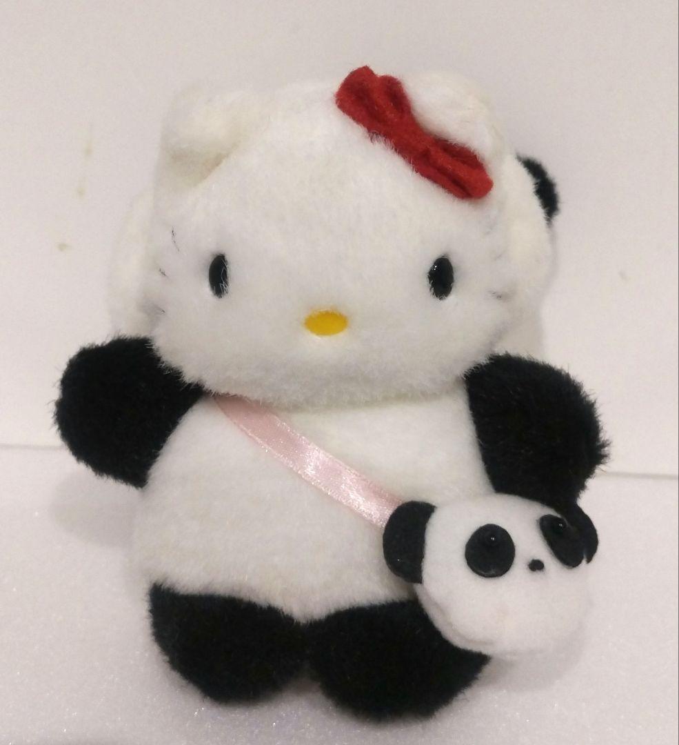 サンリオ キティ 着ぐるみ パンダ ぬいぐるみ マスコット ポシェット レトロ