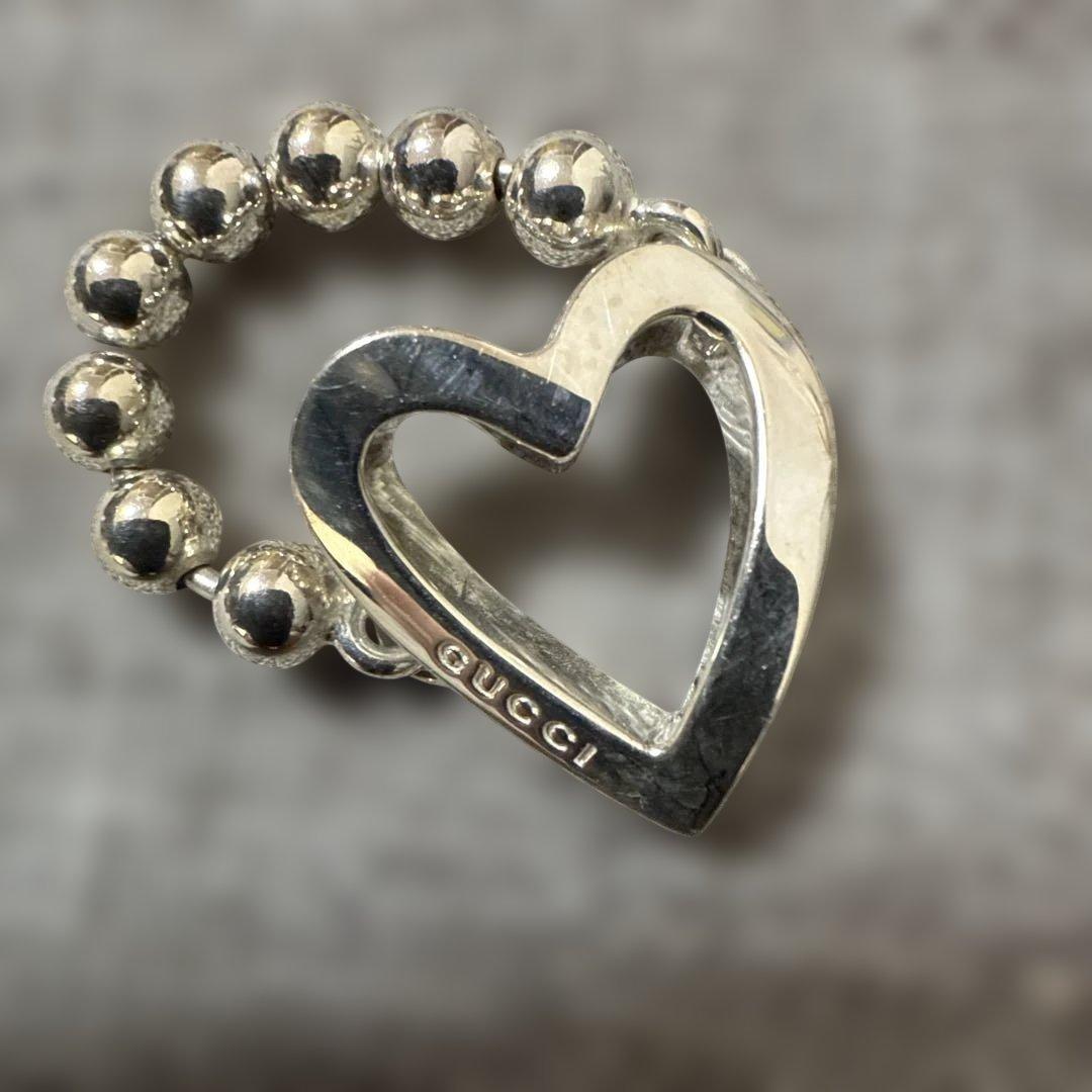 な*か様 美品　GUCCI ハート型 シルバーリング　SV925