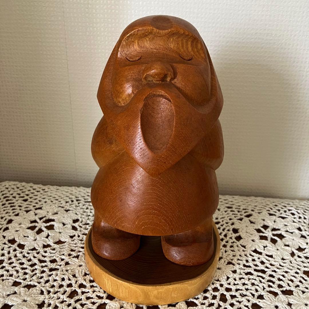 あとぐちさん コロポックル 木彫り しあわせのパン