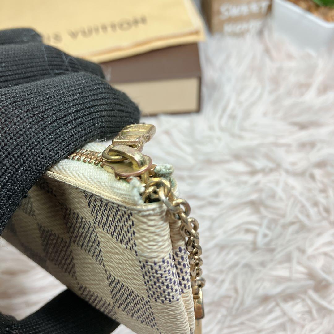 ！美品！ ルイヴィトン ダミエ アズール ポシェットクレ ケース 小銭入れ