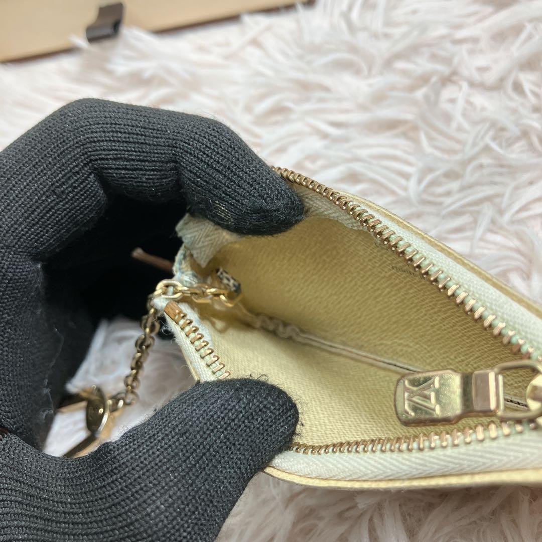 ！美品！ ルイヴィトン ダミエ アズール ポシェットクレ ケース 小銭入れ