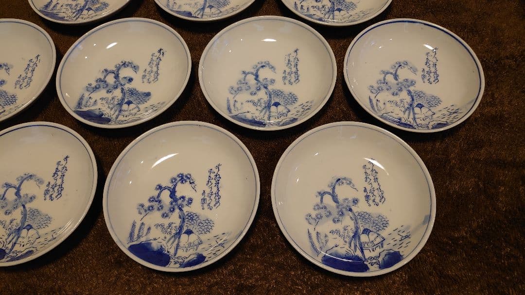 古伊万里　伊万里　染付　豆皿　菓子皿 １０客