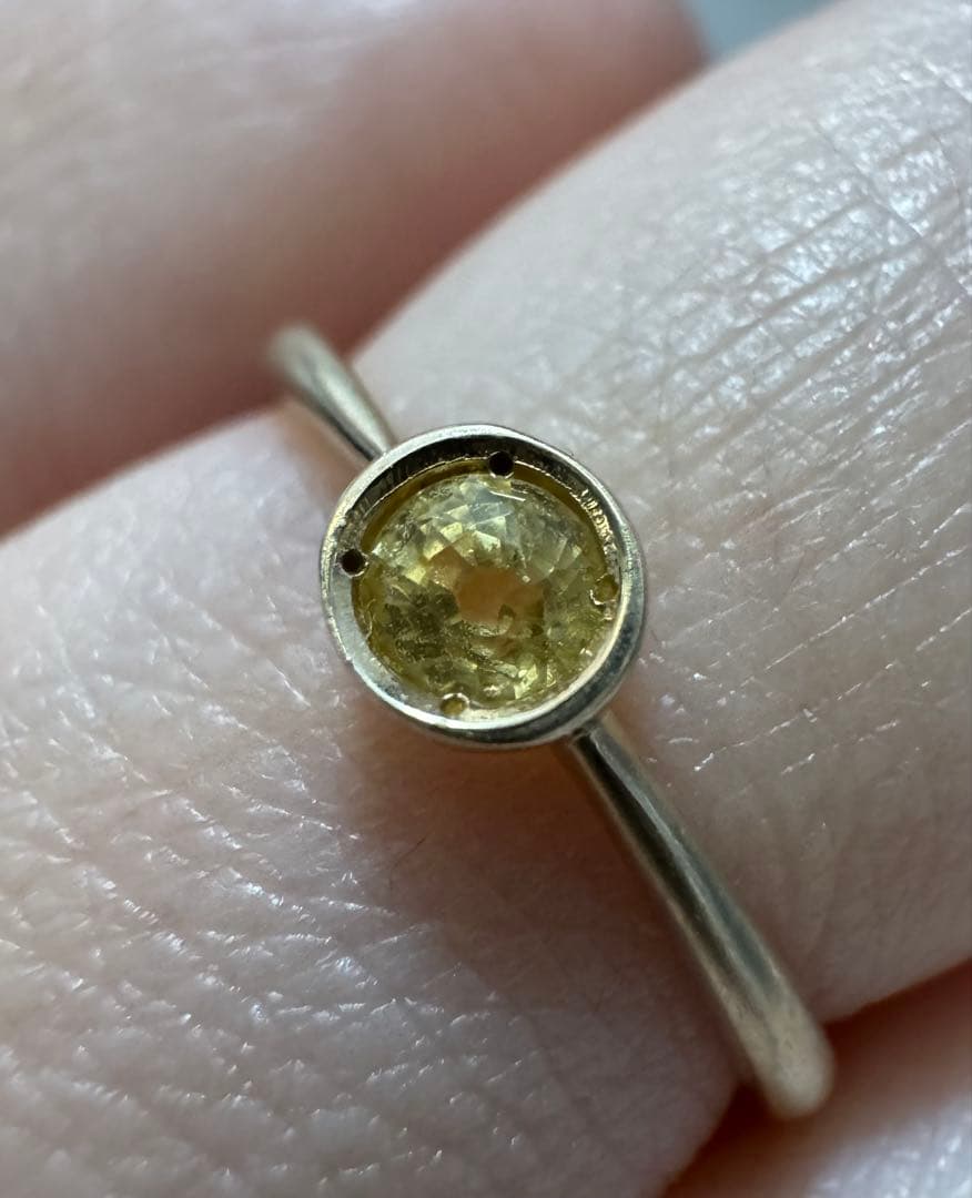 【専用】イエローサファイアリング K10 YG ホーニング仕上げ 7号