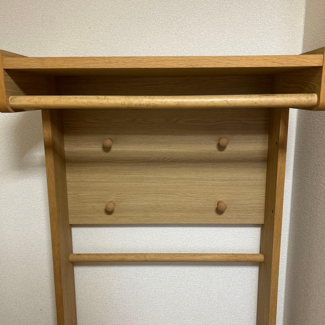 最終価格】ナチュラル木製ハンガーラック キャスター付き