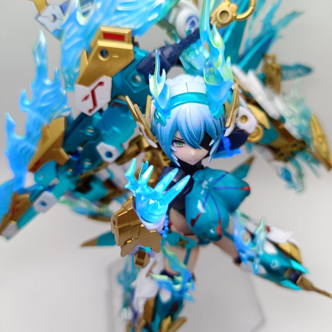 メガミデバイス　皇巫（オウブ) スサノヲ　蒼轟雷電　塗装完成　コトブキヤ