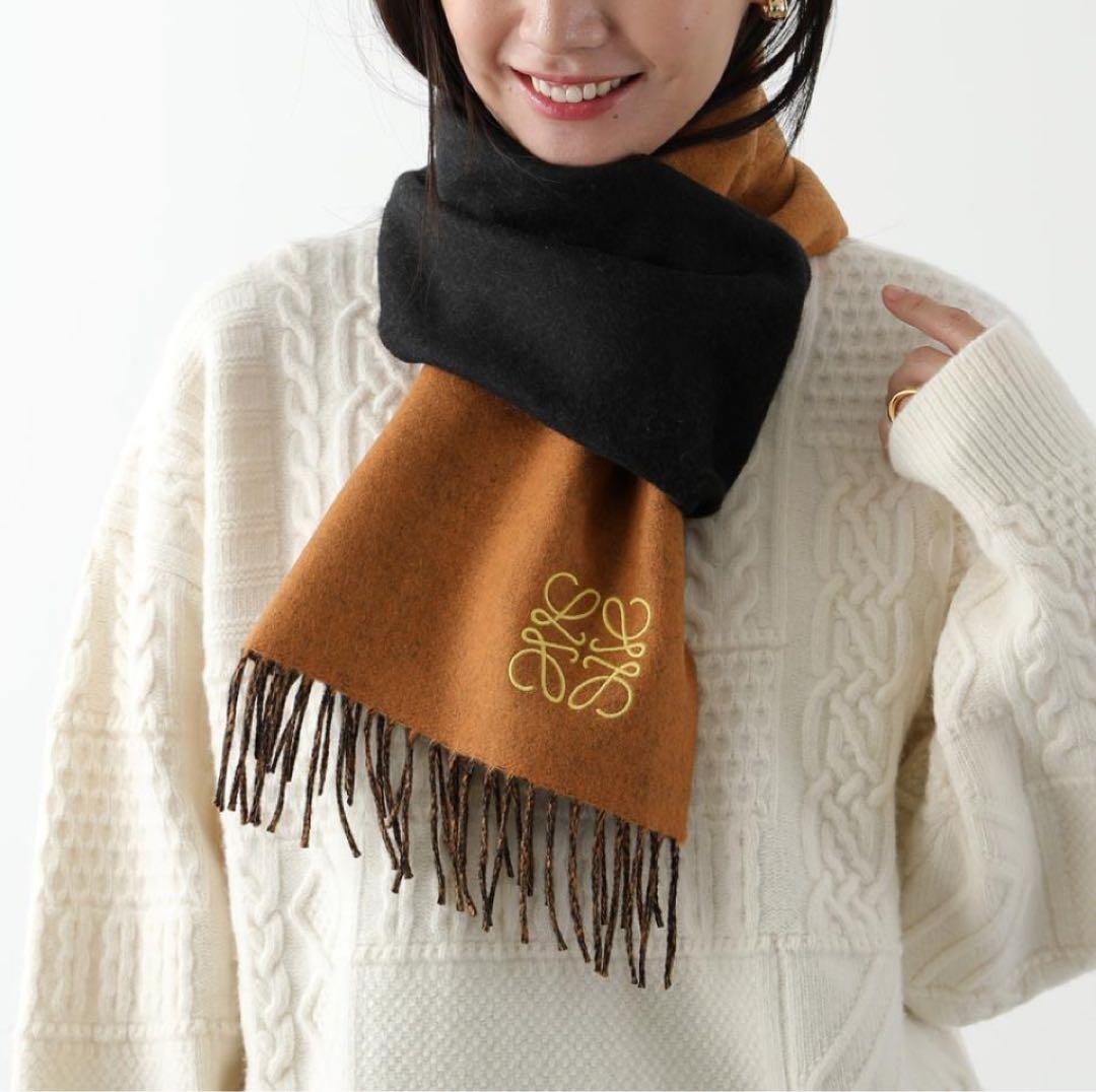 本日のみお値下げ】ロエベ LOEWE マフラー バイカラー - メルカリ