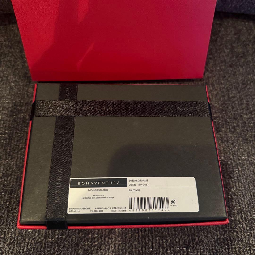 【新品】 ボナベンチュラ エンベロープ カードケース ネイビー