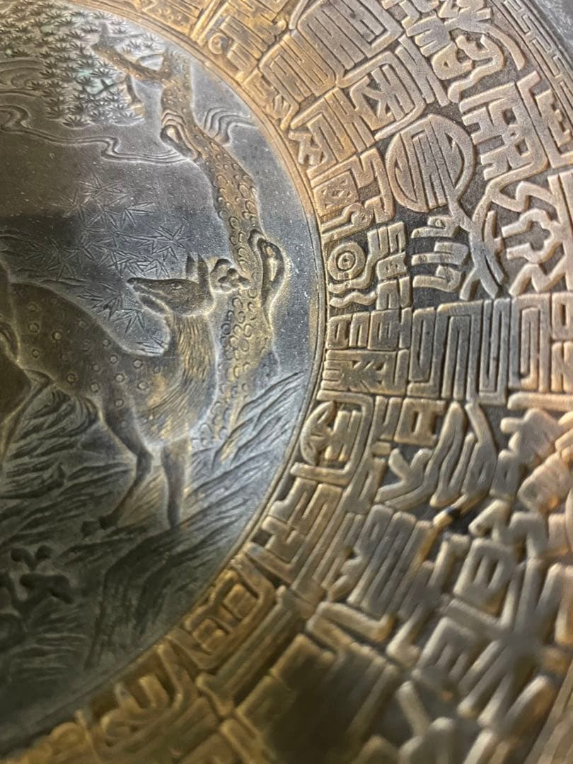 唐墨 飾り皿 中国 細密画 古い硯 書道 - メルカリ