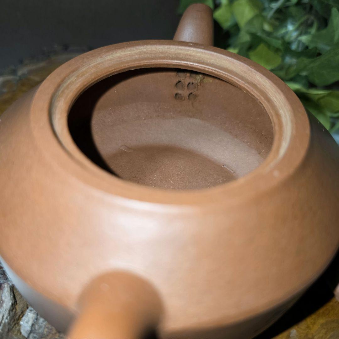 中国茶器/中国宜興 紫砂壺 急須 漢詩彫り