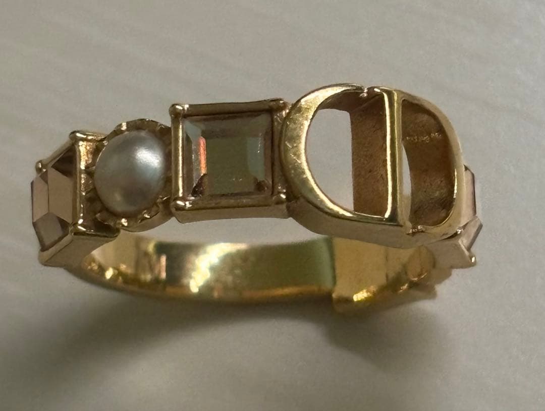 Dior ディオール PETIT CD リング パール クリスタル