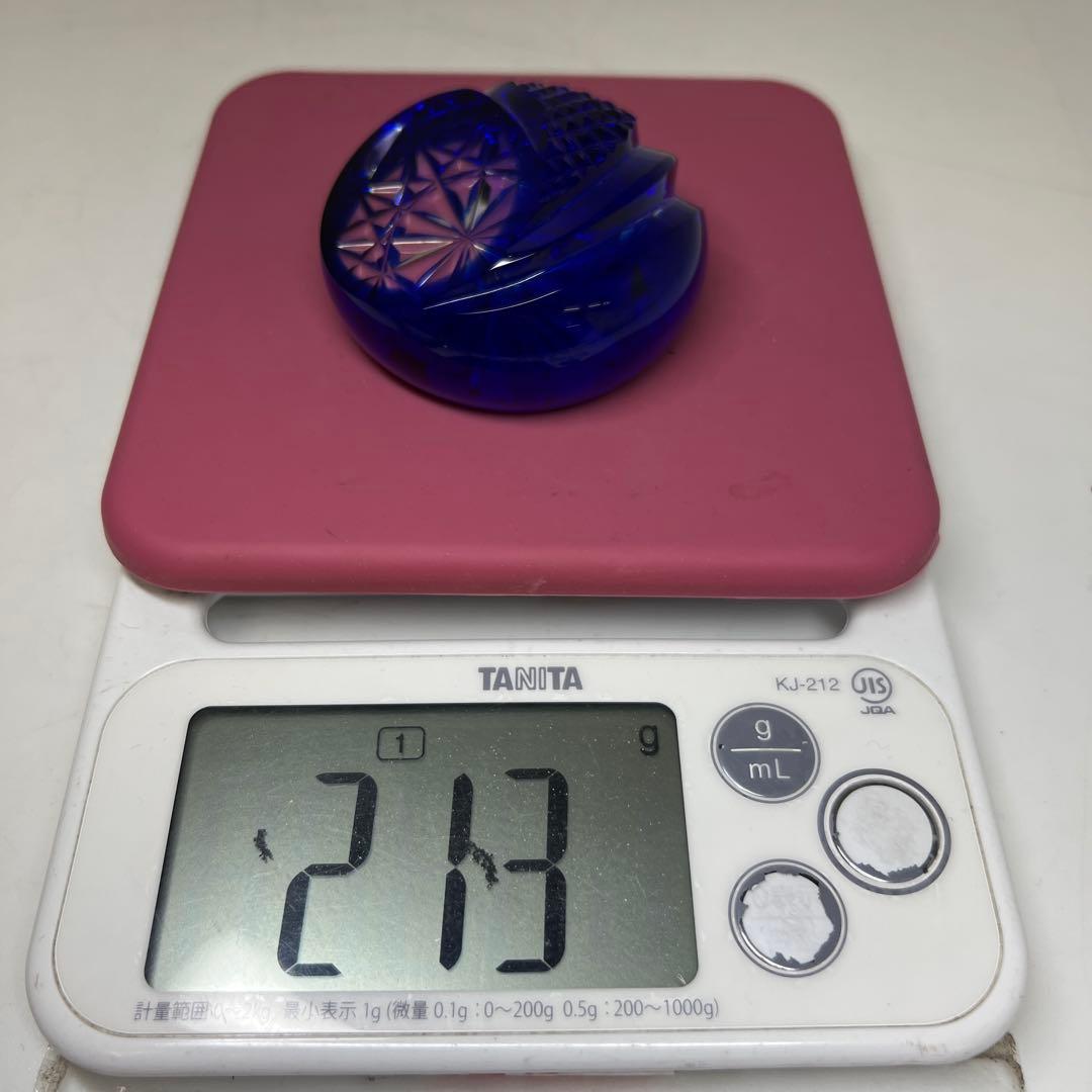 薩摩ガラス 工芸作 「薩摩の雫」 共箱 213g 東キ7-1130☆2F