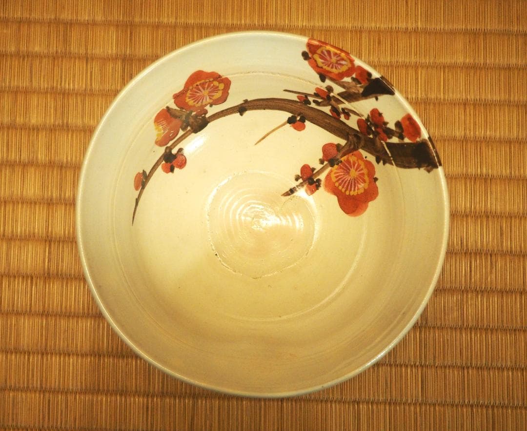 5代 清水六兵衛造 色絵紅梅図鉢（共箱） - メルカリ