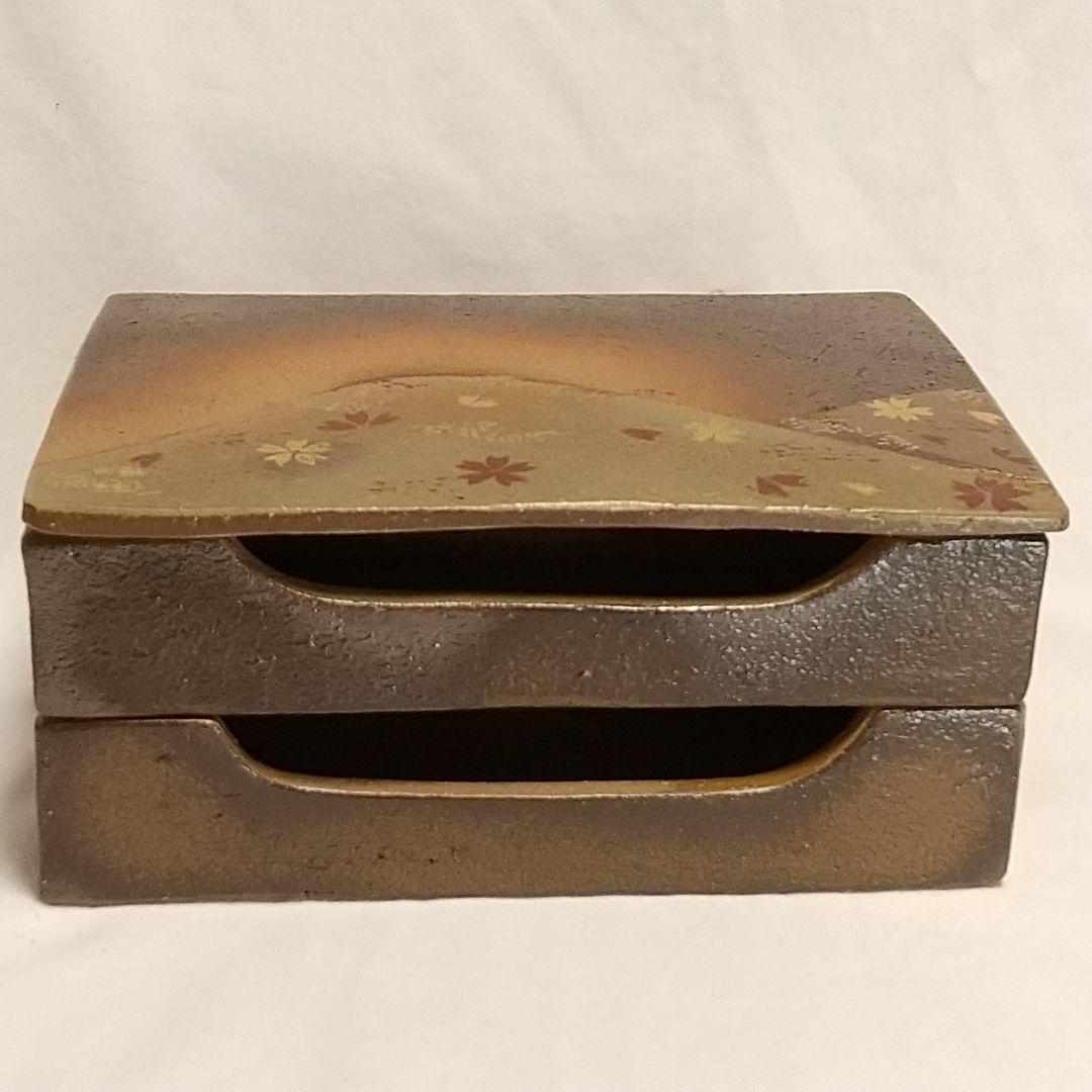 杉原祥公 桜 累箱（かさねばこ） 丹波立杭焼 共箱付