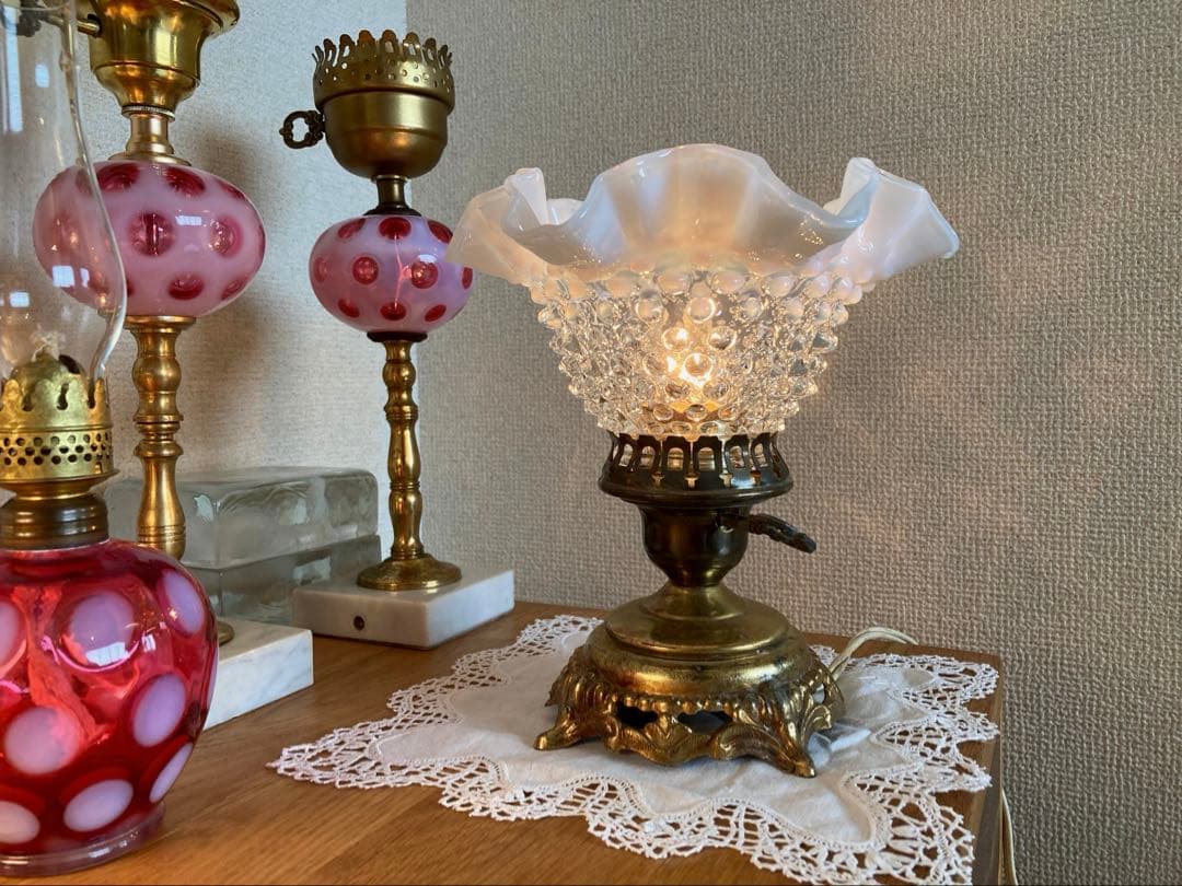 専用）フェントン 1940年 ランプシェード オパールセント アンティーク