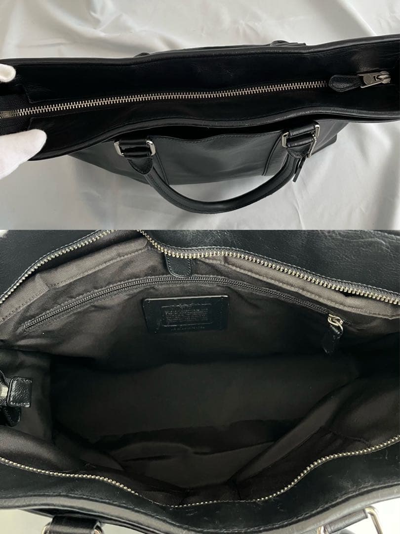 美品 COACH メトロポリタン ビジネスバッグ トート 2way オールレザー
