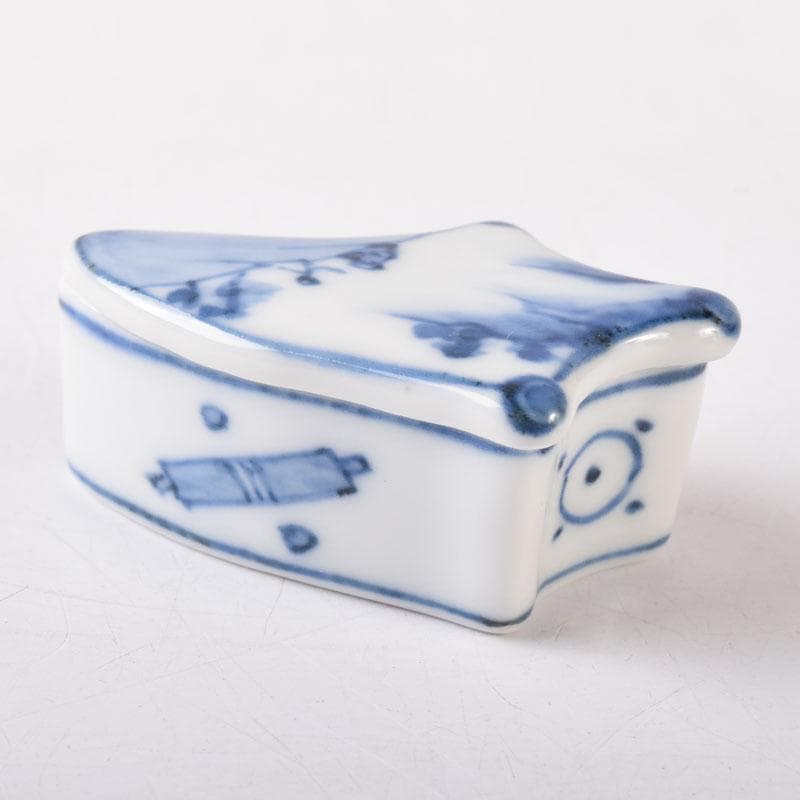 茶道具 西村徳泉造 古染付写 丁字香合 共布共箱 C 8173