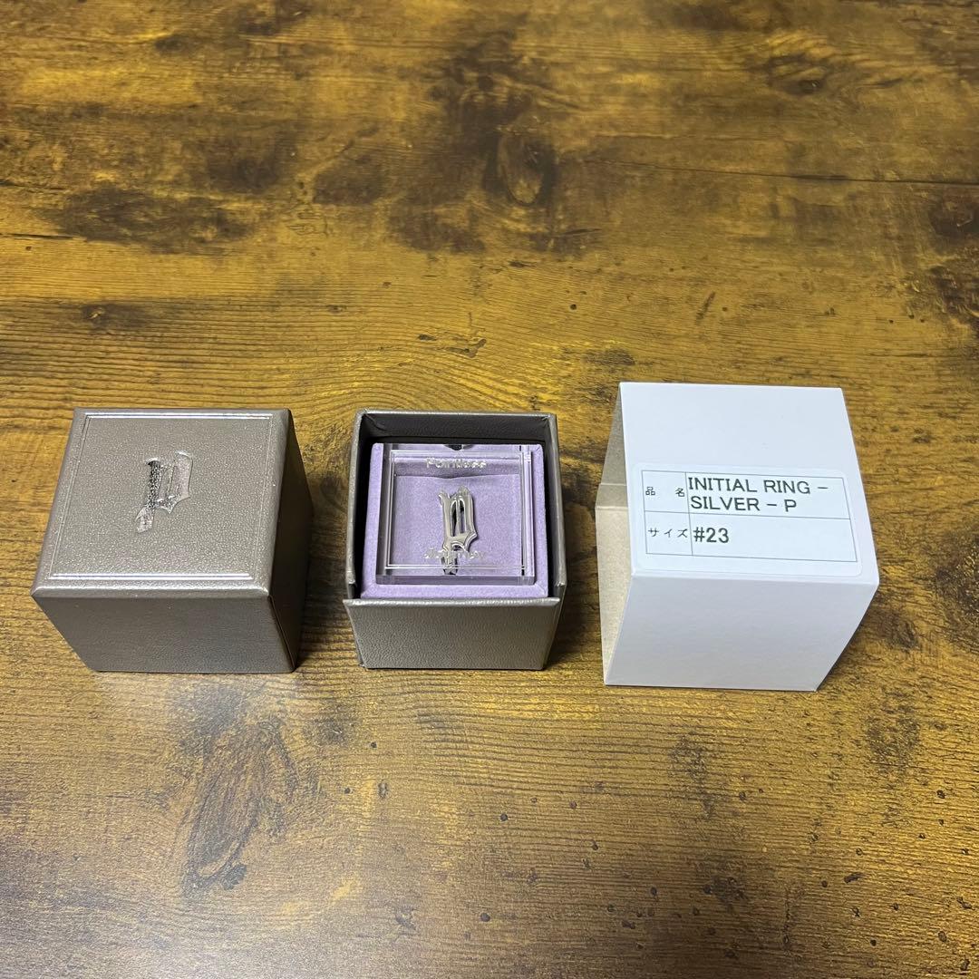 Pointless Journey イニシャルリング シルバー p 23サイズ