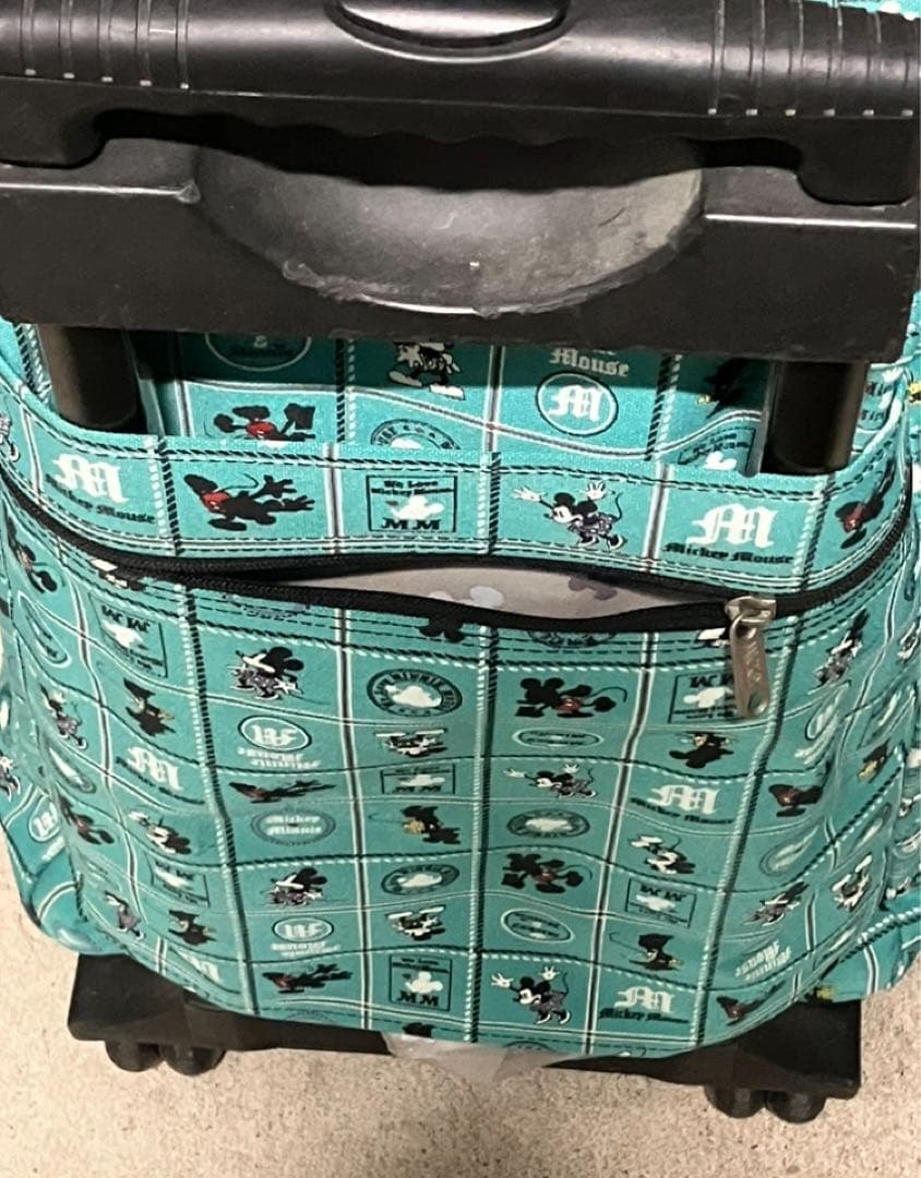 ディズニーキャリーカートミッキーミニー サイドポケットセキュリティ