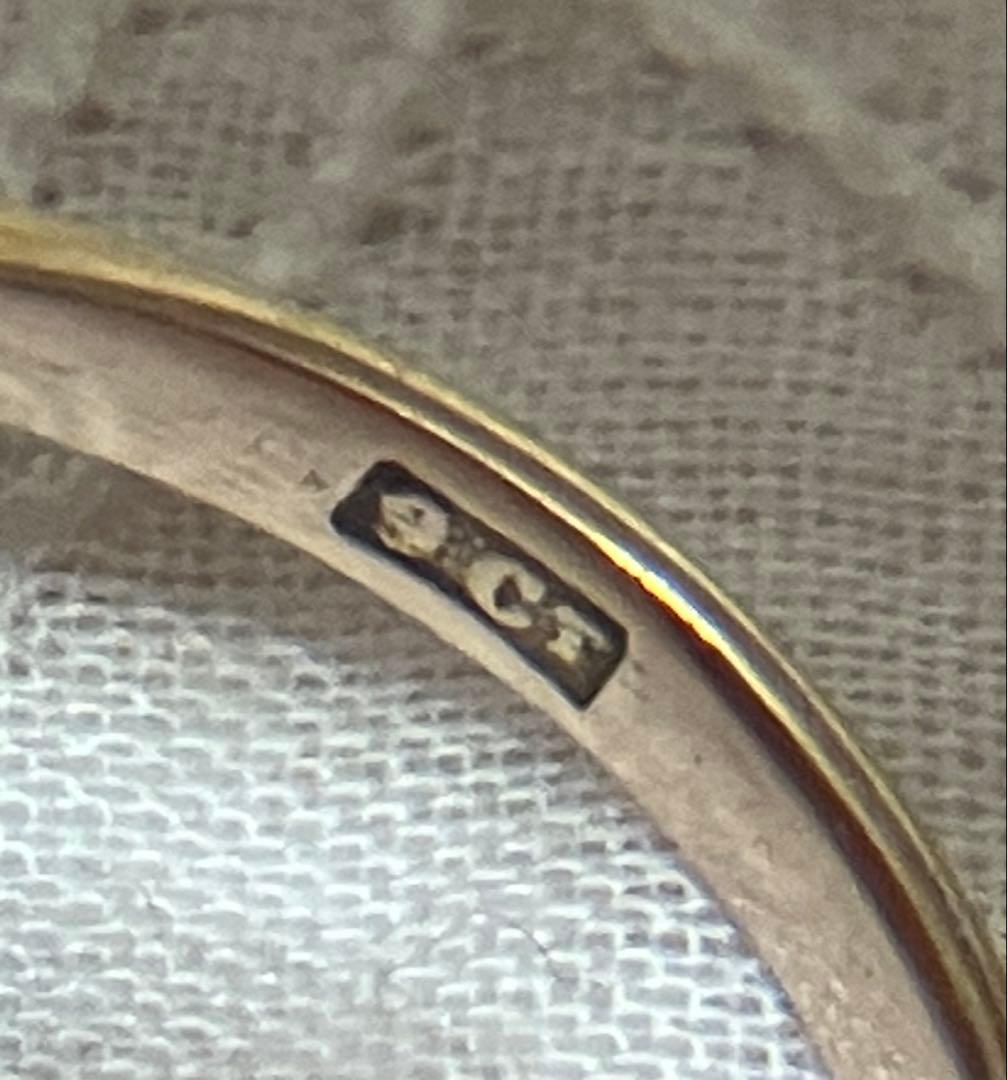 アンティーク　シェルカメオリング　9k