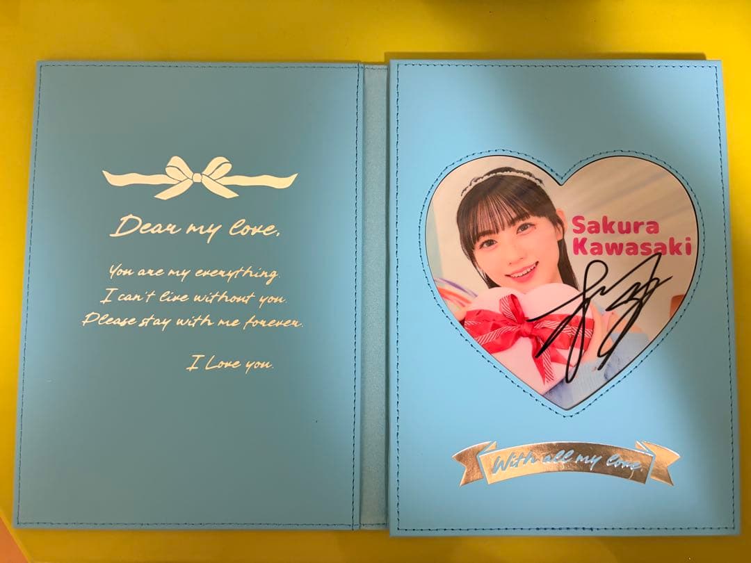 川崎桜 サイン入り写真と証明書付き　乃木フェス 乃木坂46 乃木フェス 直筆サイン入りオリジナルパブミラー 川﨑桜