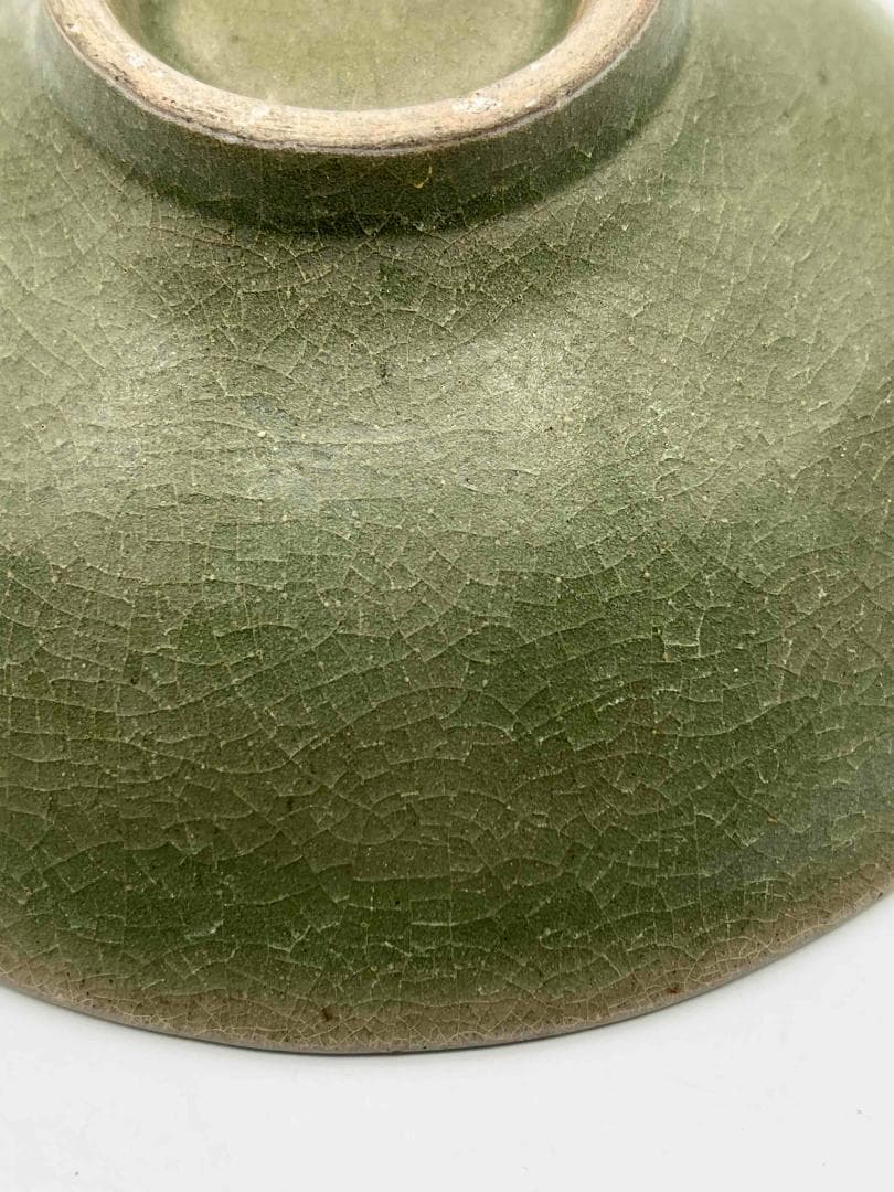 宋時代 青磁 耀州窯刻花碗 龍泉盞 茶碗 【旧家蔵出し】 唐物(A-64