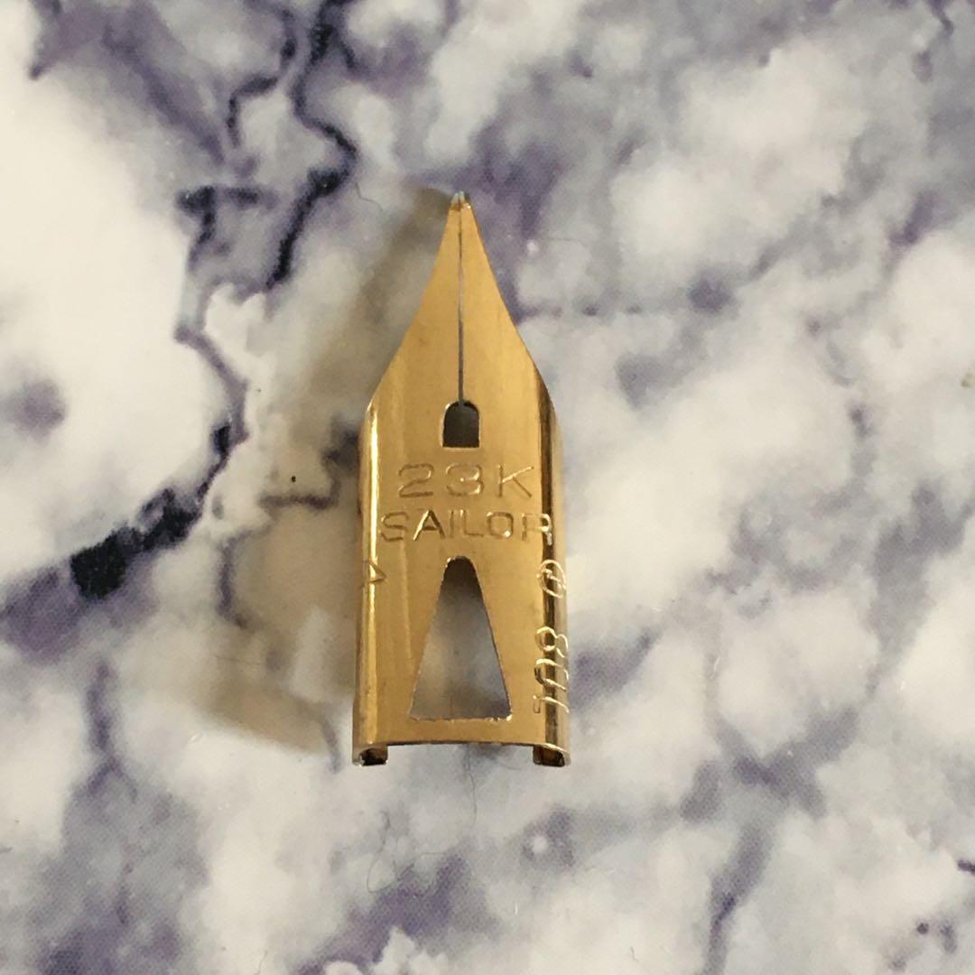 0191 オーバーホール済み 万年筆 SAILOR ショート象嵌 23k