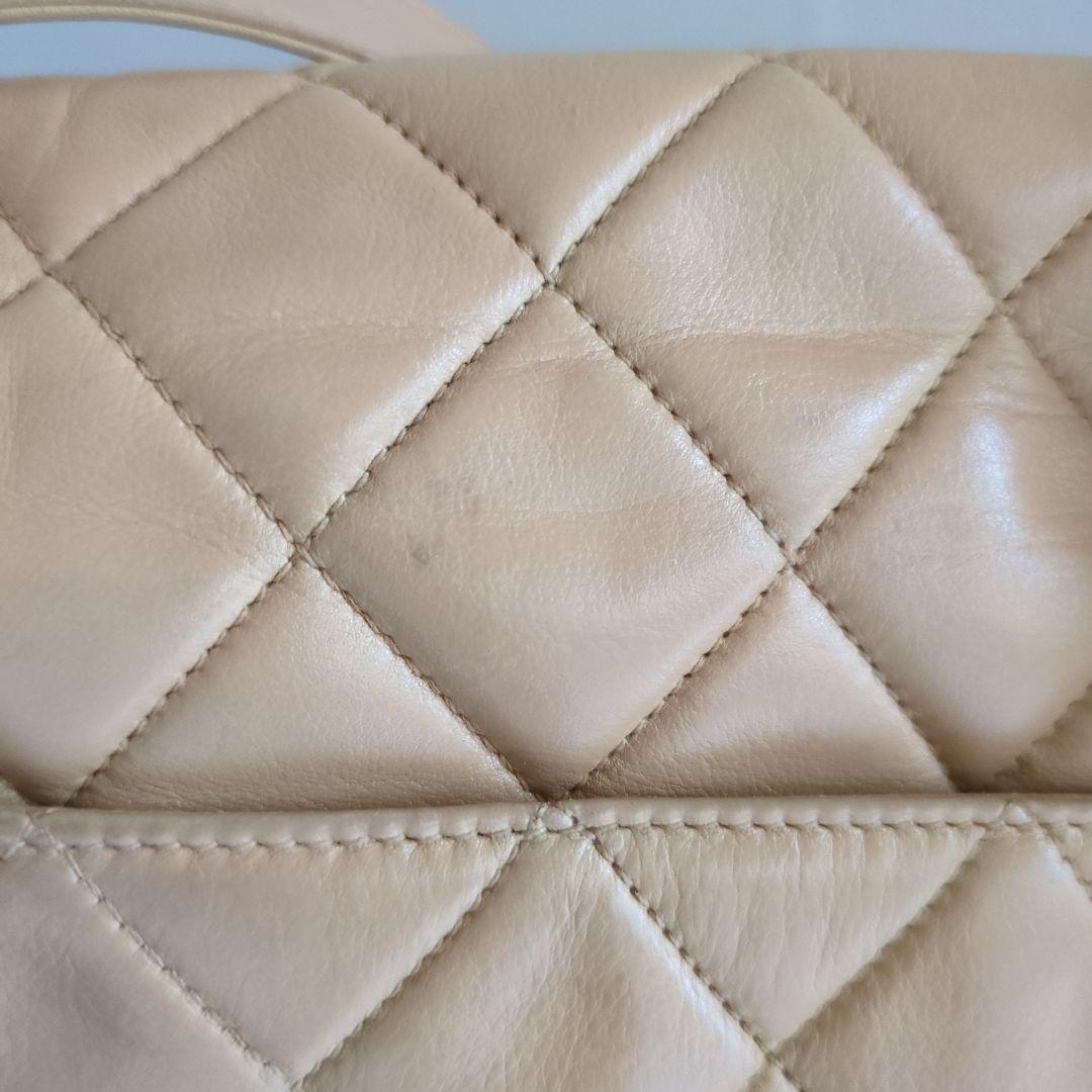 CHANEL シャネル キルティングショルダーバック ヴィンテージ　ベージュ