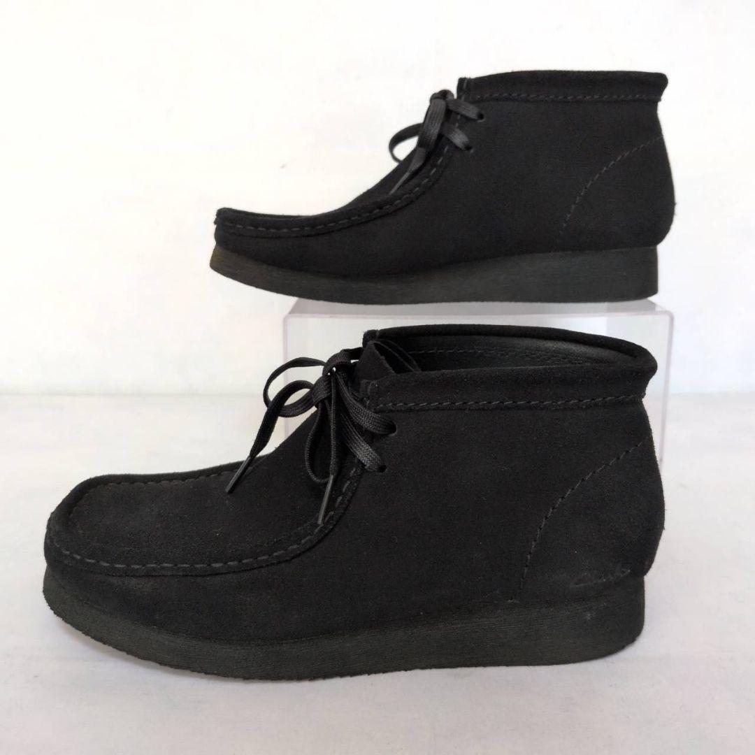 【極美品】Clarks ワラビーブーツ 黒 スエード メンズ 箱付 送料無料
