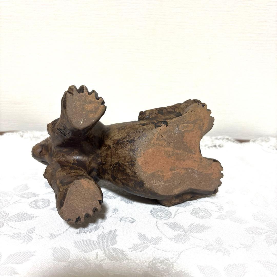 シーサー像 陶器製　在銘