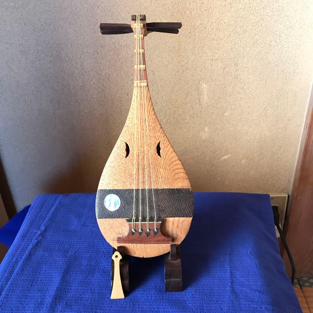 平家琵琶　ミニチュアと台　撥 平家琵琶 ミニチュアと台 撥 平家琵琶 ミニチュアと台 撥 楽天市場】楽