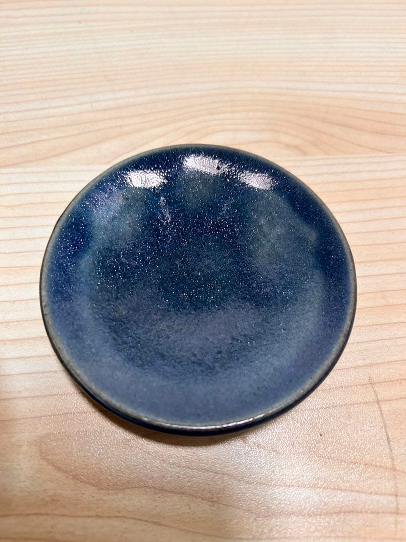 逸品】辻清明 絵唐津 ぐい呑 共箱，共布 唐津焼