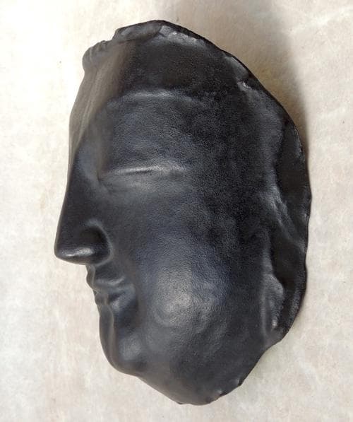 ○ 鉄製 仏面 ◇ 高橋敬典 ◇共箱 壁掛け インテリア オブジェ飾り面 佛