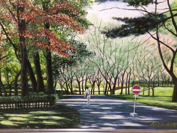 自作画　北海道大学キャンパス　油絵