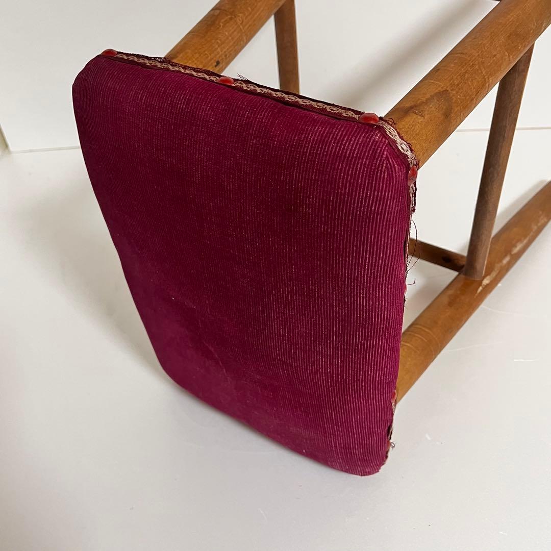 【大人気・ビンテージ】ミシン専用 スツール ベルベット 昭和レトロ